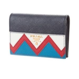 PRADA SAFFIANO Greca flip WALLET